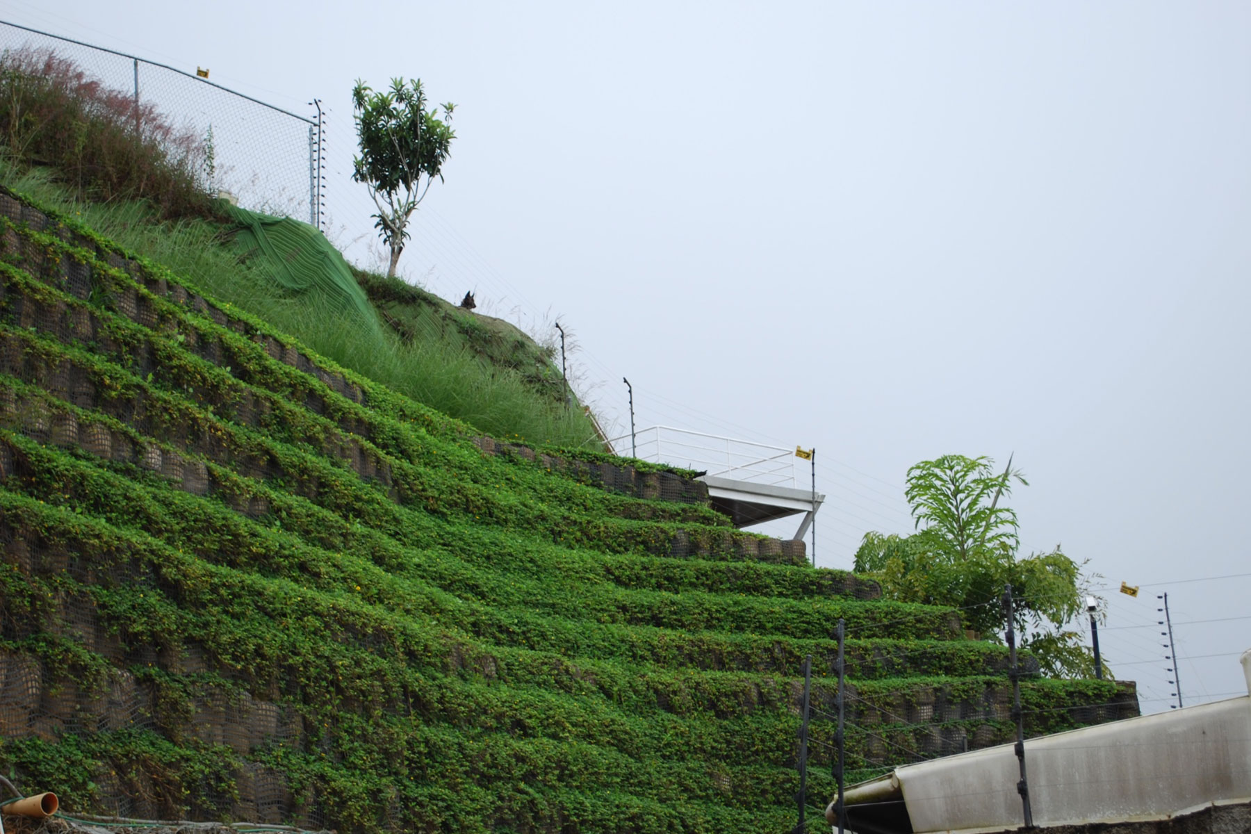 ￼￼Muro Mixto de Gavión Reforzado de 8 m de altura, construido para contener deslizamiento en vivienda ubicada en la Urb. Oripoto, Municipio El Hatillo, Edo. Miranda. 2009